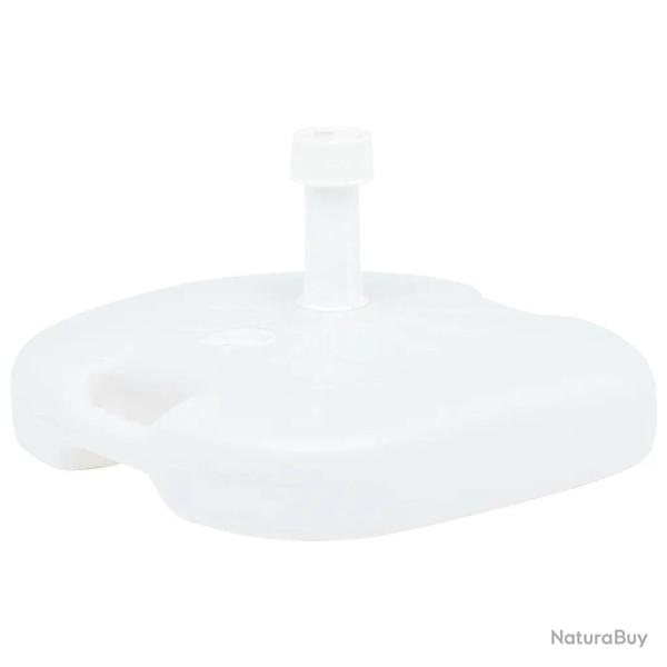 Socle de parasol rond moderne dehors 45 x 45 x 26 cm r�sistant aux intemp�ries en plastique blanc 0
