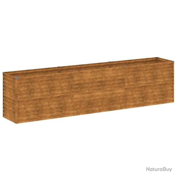 Jardini�re sur�lev�e moderne d�corative jardin balcon 291 x 50 x 69 cm en acier corten rouill� 02_0