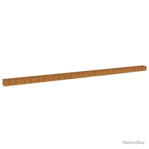 Lit sur�lev� de jardin ample d�coration 1152 x 50 x 36 cm en acier corten rouill� 02_0046133