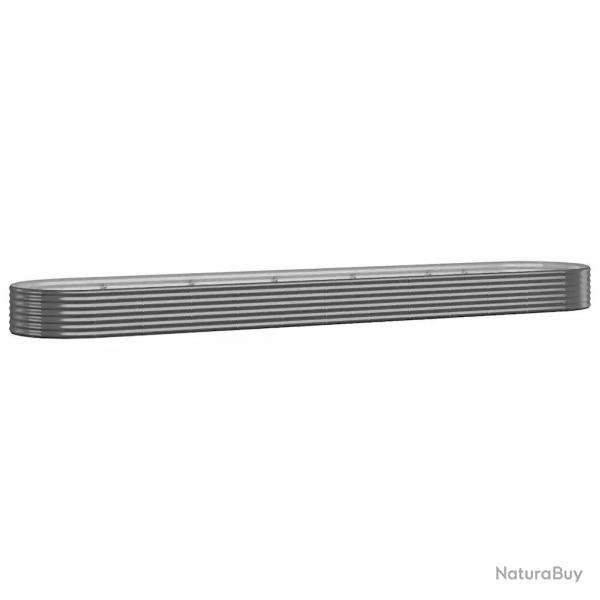 Lit sur�lev� de jardin ovale 507 x 100 x 36 cm r�sistant aux intemp�ries style contemporain en acie