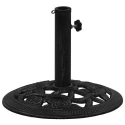 Socle de parasol solide pour jardin 40 x 40 x 32 cm avec adaptateur &eacute;l&eacute;gant en fonte noir 02_0046548