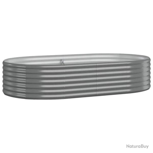 Lit sur�lev� de jardin ovale ext�rieur 175 x 100 x 36 cm pratique r�sistant aux intemp�ries en acie