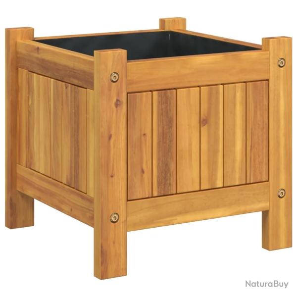 Jardini�re d�corative en bois 31 x 31 x 30 cm usage ext�rieur ambiance naturelle finition mate en b
