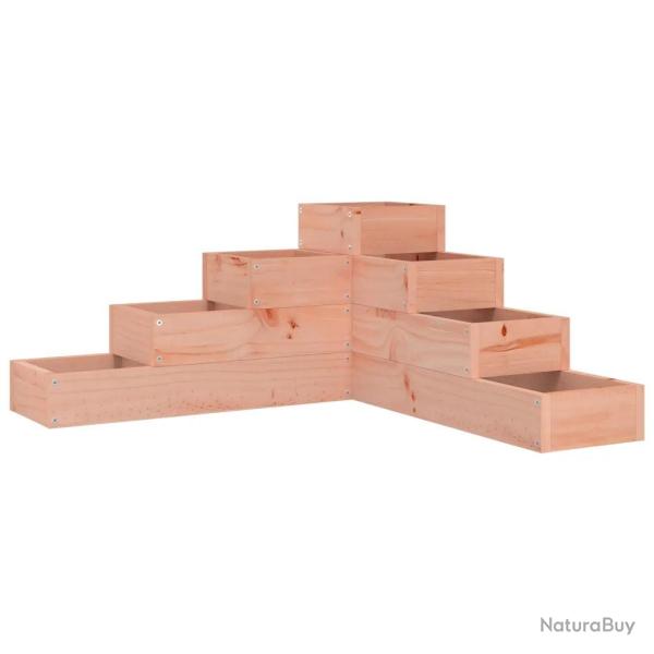 Jardini�re en coin 4 niveaux 80,5 x 79 x 36 cm design moderne ext�rieur en bois de douglas naturel