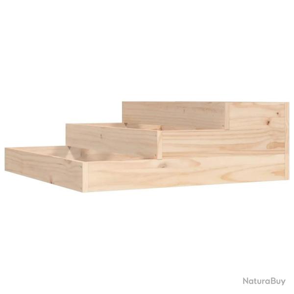 Jardini�re en bois de pin massif rustique 78 x 78 x 27 cm id�al pour plantes d�coratives en bois na