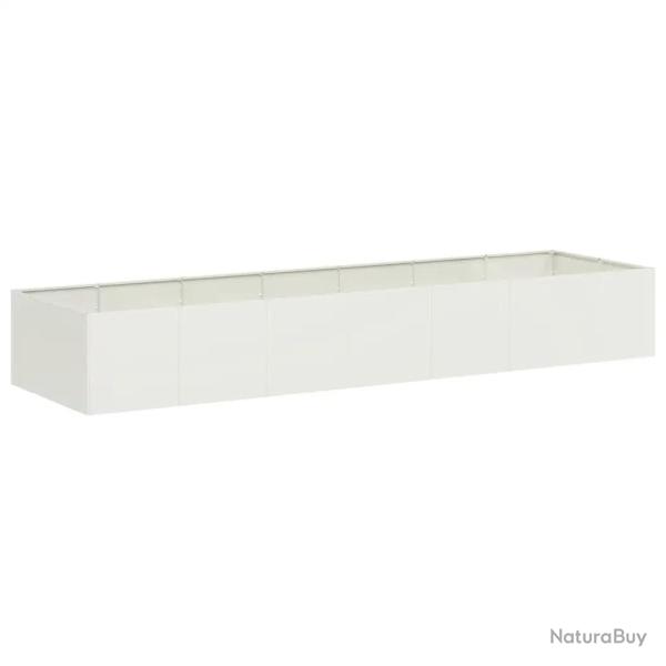 Jardini�re design moderne ext�rieur 280 x 80 x 40 cm stabilit� accrue finition naturelle en acier b