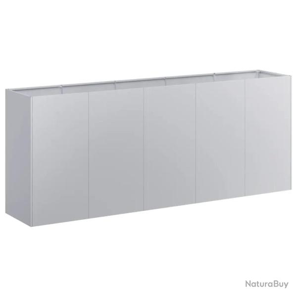 Jardini�re rectangulaire en acier galvanis� pour espaces ext�rieurs 200 x 40 x 80 cm robuste modern