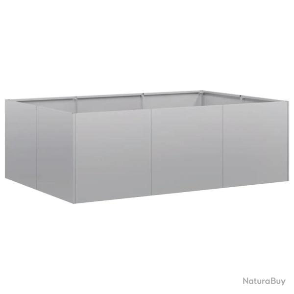 Jardini�re rectangulaire moderne pour jardin �quilibreur de terre 120 x 80 x 40 cm en acier galvani