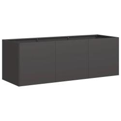 Jardini&egrave;re en acier lamin&eacute; &agrave; froid 120 x 40 x 40 cm style moderne jardin avec fond ouvert et finiti