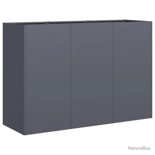 Jardini�re ext�rieure design moderne grand format 120 x 40 x 80 cm avec fond ouvert en acier lamin�