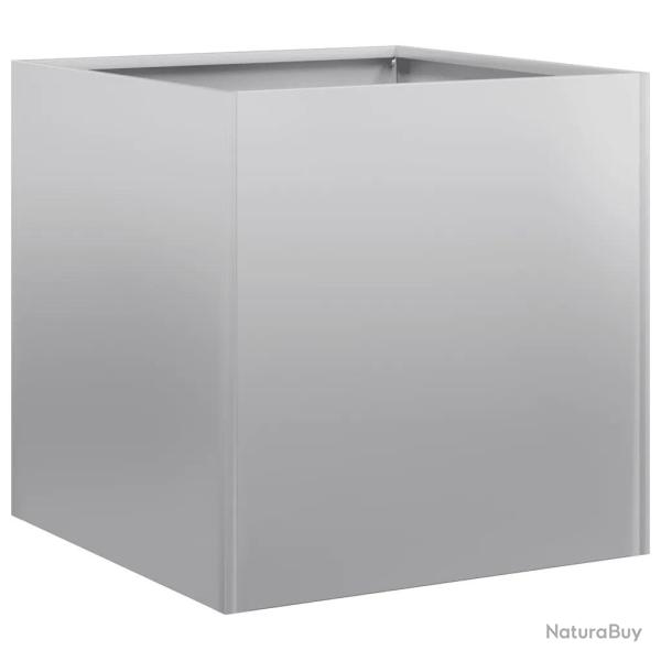Jardini�re carr�e d�corative ext�rieure 40 x 40 x 40 cm finition moderne en acier galvanis� 02_0051