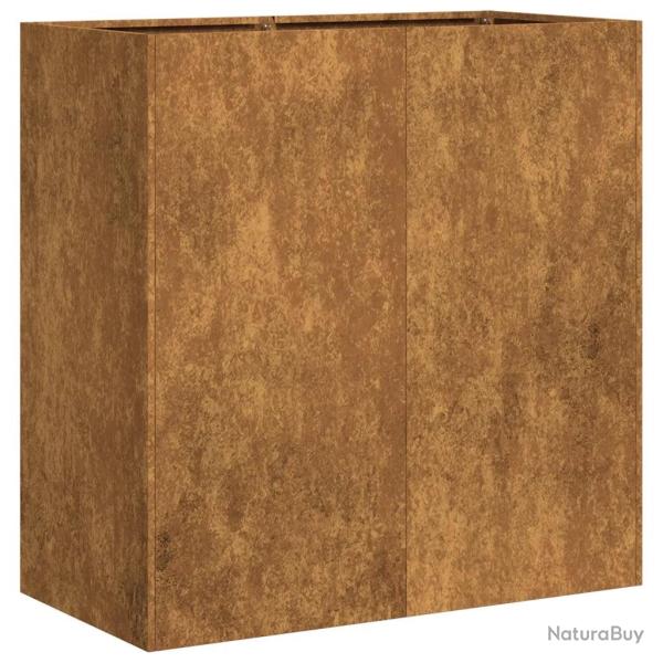 Jardini�re acier r�sistant aux intemp�ries 80 x 40 x 80 cm design moderne pour ext�rieur stable en
