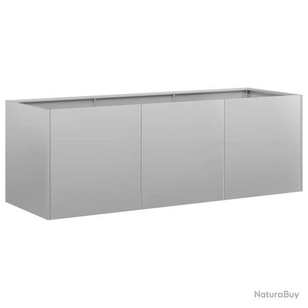 Jardini�re rectangulaire moderne jardin terrasse 120 x 40 x 40 cm en acier galvanis� 02_0051469