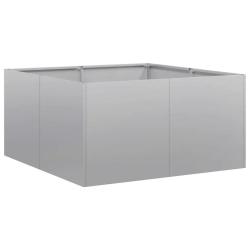 Jardini&egrave;re carr&eacute;e moderne pour balcon jardin 80 x 80 x 40 cm stable et d&eacute;corative en acier galvanis