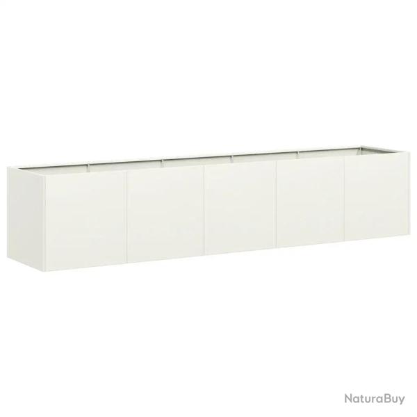 Jardini�re rectangle design moderne ext�rieur 200 x 40 x 40 cm avec drainage efficace en acier lami