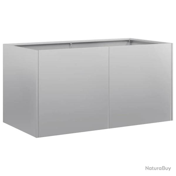 Jardini�re moderne 80 x 40 x 40 cm avec fond ouvert pour plantes et l�gumes en acier galvanis� 02_0