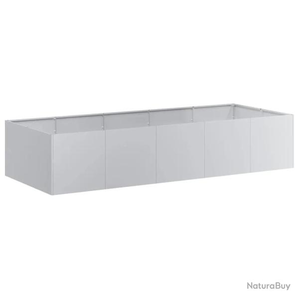 Jardini�re rectangulaire moderne ext�rieure 200 x 80 x 40 cm stable et esth�tique en acier galvanis