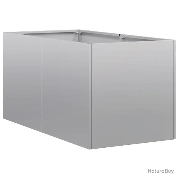 Jardini�re moderne pour jardin balcon 40 x 80 x 40 cm avec fond ouvert �l�gante en acier galvanis�