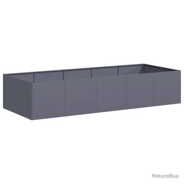 Jardini�re moderne design ext�rieur 200 x 80 x 40 cm avec fond ouvert et support int�rieur en acier