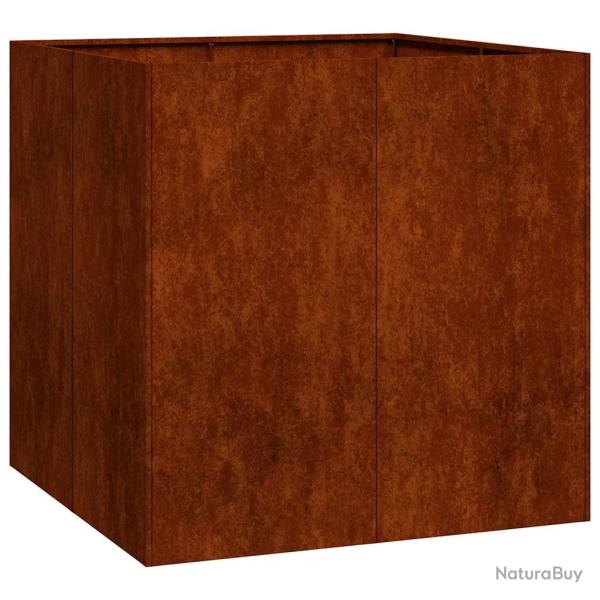 Jardini�re moderne pour jardin balcon 80 x 80 x 80 cm espace g�n�reux stabilit� accrue en acier rou