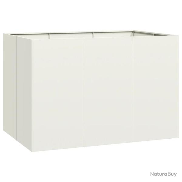 Jardini�re ext�rieure design moderne jardin balcon 120 x 80 x 80 cm avec fond ouvert en acier blanc