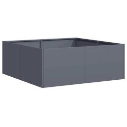 Jardini&egrave;re moderne espace ext&eacute;rieur 80 x 80 x 30 cm avec fond ouvert acier anthracite 02_0051584