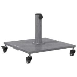 Base de parasol carr&eacute;e design moderne ext&eacute;rieure 45 x 45 x 31,5 cm en acier gris fonc&eacute; 02_0058925