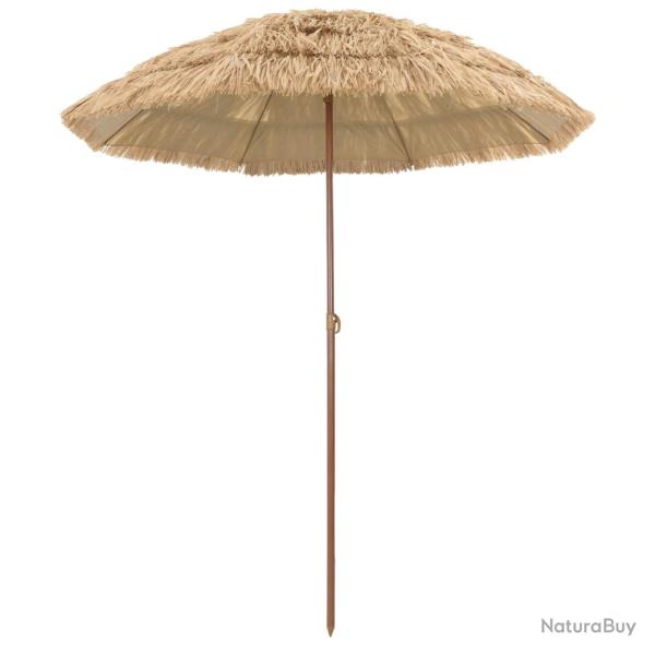 Parasol de plage r�glable portatif style tropical jardin 255 x 255 x 196 cm en polyester naturel 02