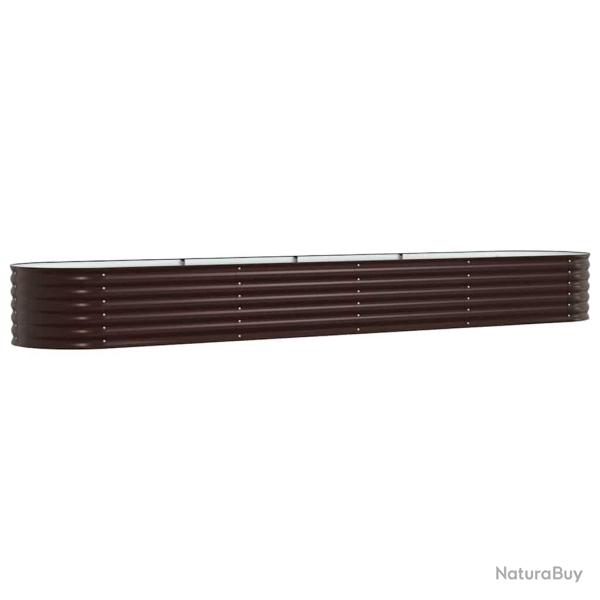 Jardini�re sur�lev�e moderne jardin ext�rieur 400 x 80 x 44 cm esth�tique minimaliste durable en ac