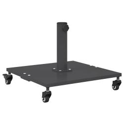 Base de parasol carr&eacute; design moderne ext&eacute;rieur 45 x 45 x 31 cm en acier gris fonc&eacute; 02_0058927