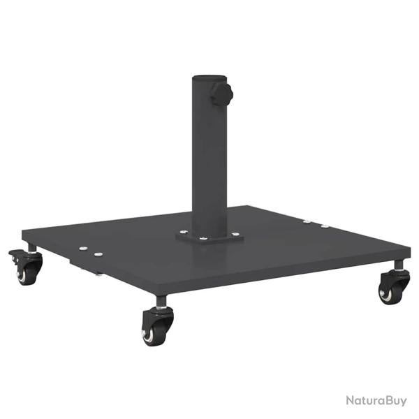 Base de parasol carr� design moderne ext�rieur 45 x 45 x 31 cm en acier gris fonc� 02_0058927