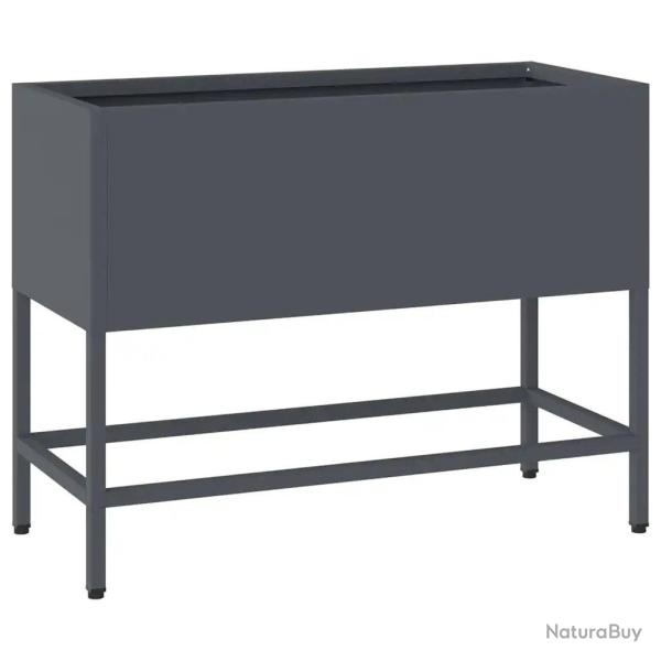 Bac de jardin sur�lev� moderne rectangulaire 60 x 26 x 45 cm r�sistant aux intemp�ries design en ac