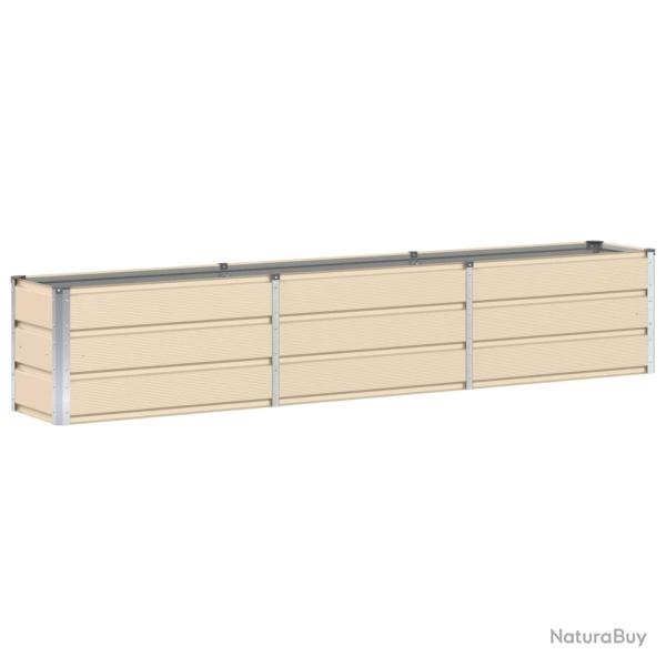 Jardini�re design moderne minimaliste int�rieur ext�rieur 240 x 40 x 45 cm en acier ivoire 02_00591