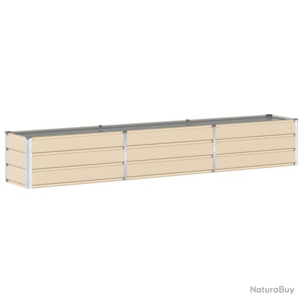 Jardini�re en acier galvanis� 480 x 50 x 45 cm usage ext�rieur durable style industriel en ivoire 0