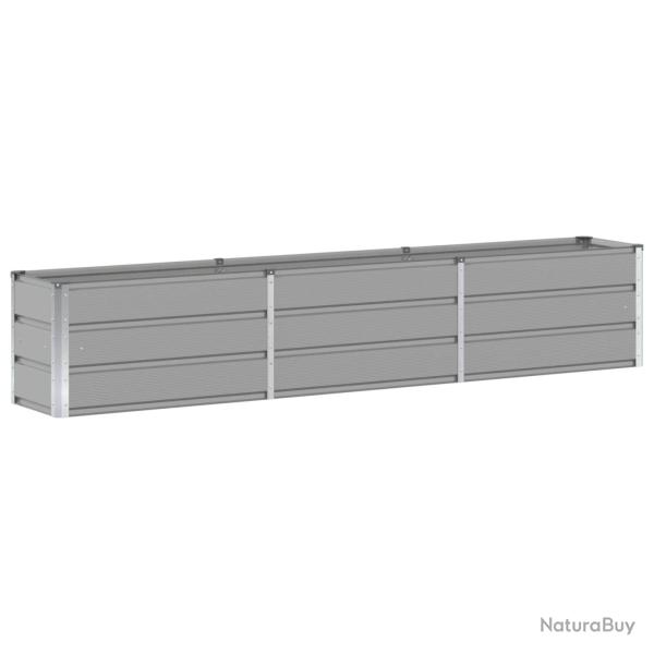 Jardini�re moderne polyvalente int�rieur ext�rieur 240 x 40 x 45 cm en acier gris clair 02_0059183
