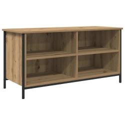 Meuble TV moderne polyvalent avec &eacute;tag&egrave;res 100 x 40 x 50 cm en bois d'ing&eacute;nierie ch&ecirc;ne artisanal 02