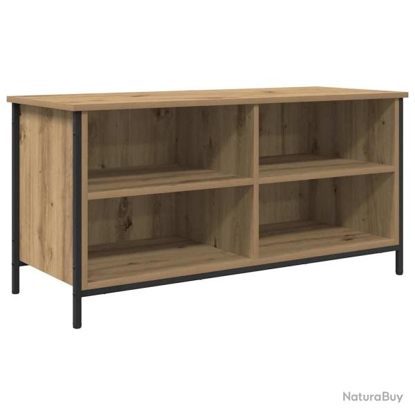 Meuble TV moderne polyvalent avec �tag�res 100 x 40 x 50 cm en bois d'ing�nierie ch�ne artisanal 02