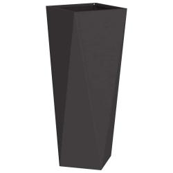 Jardini&egrave;re moderne ext&eacute;rieure 30 x 30 x 75 cm design chic points focaux en acier noir 02_0053006