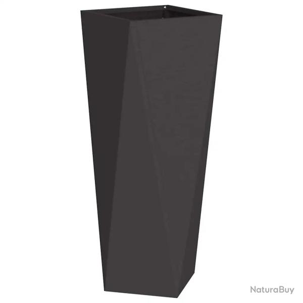 Jardini�re moderne ext�rieure 30 x 30 x 75 cm design chic points focaux en acier noir 02_0053006