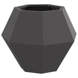 Jardini&egrave;re rectangulaire ext&eacute;rieure 50 x 50 x 40 cm pratique esth&eacute;tique jardin terrasse en acier no