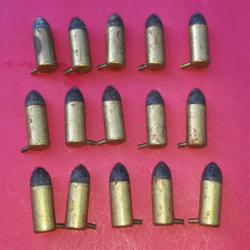 Lot 15 Cartouches 7MM Broche Gevelot Marquage ''G 7" &agrave; Poudre Noire