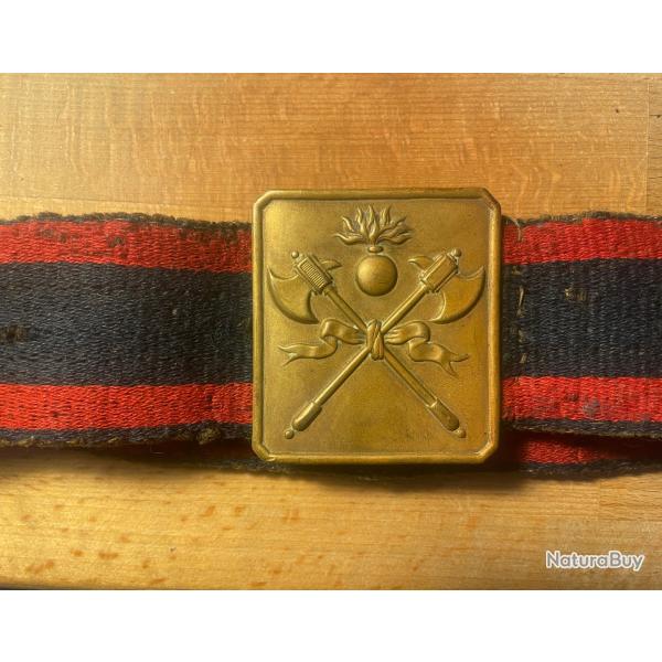 Ceinturon de sapeur-pompier. Second Empire. Complet