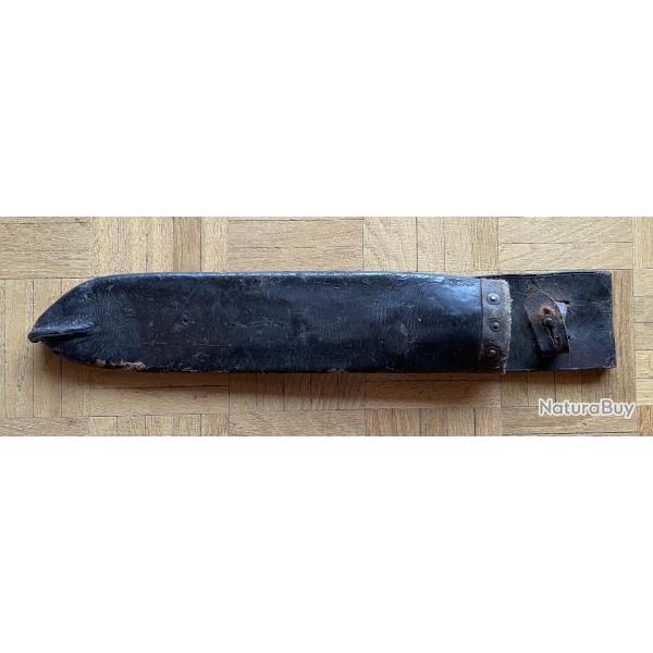 Fourreau cuir pour Machette Royaume-Uni / Canada. WW II (L0)