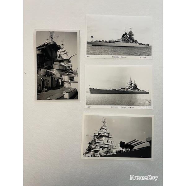 CARTES POSTALES CUIRASSE RICHELIEU ANNEES 1945