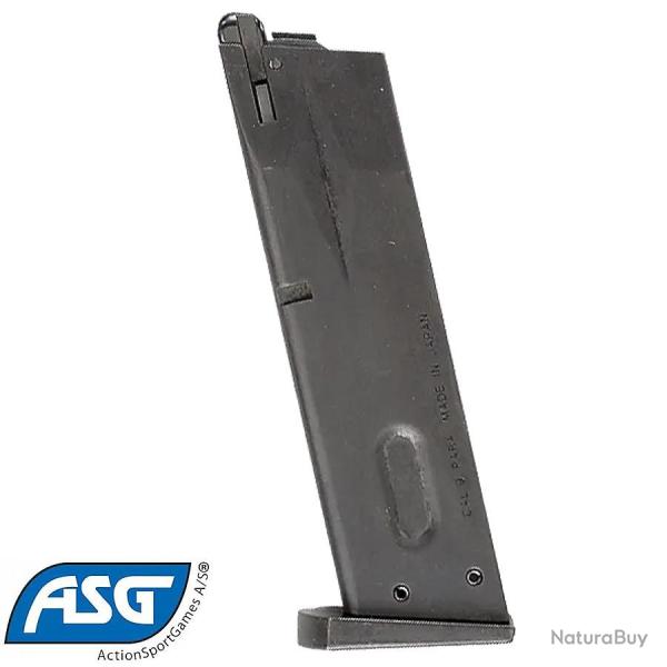 ASG 12632 - Chargeur airsoft GBB M9 25 rd, m�tal, gaz bouteille, 6 mm