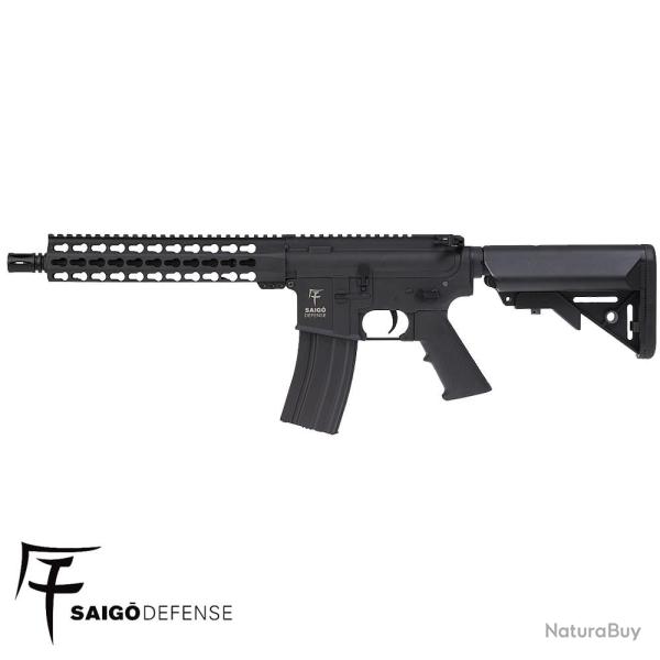 R�plique airsoft AEG M4 Kenji Longue Saigo Defense noir - seule
