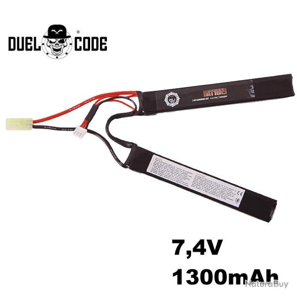 Batterie LiPo 7.4V 1300mAh 15C Duel Code - Haute performance pour airsoft