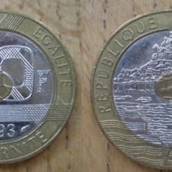 France 20 Francs 1993 Mont Saint Michel V Ferme Piece Frc Frs Frcs