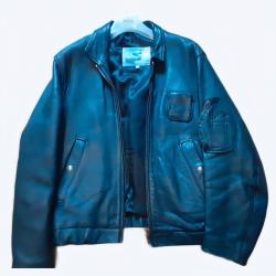 BLOUSON cuir PN personnel naviguant pilotes Arm&eacute;e de l'air  taille 46 parfait &eacute;tat