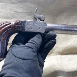 Superbe et fort pistolet &agrave; coffre en parfait &eacute;tat - 1850